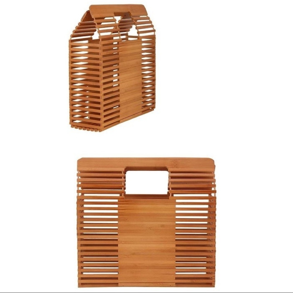 Bamboo Rectangle Shape Handbag